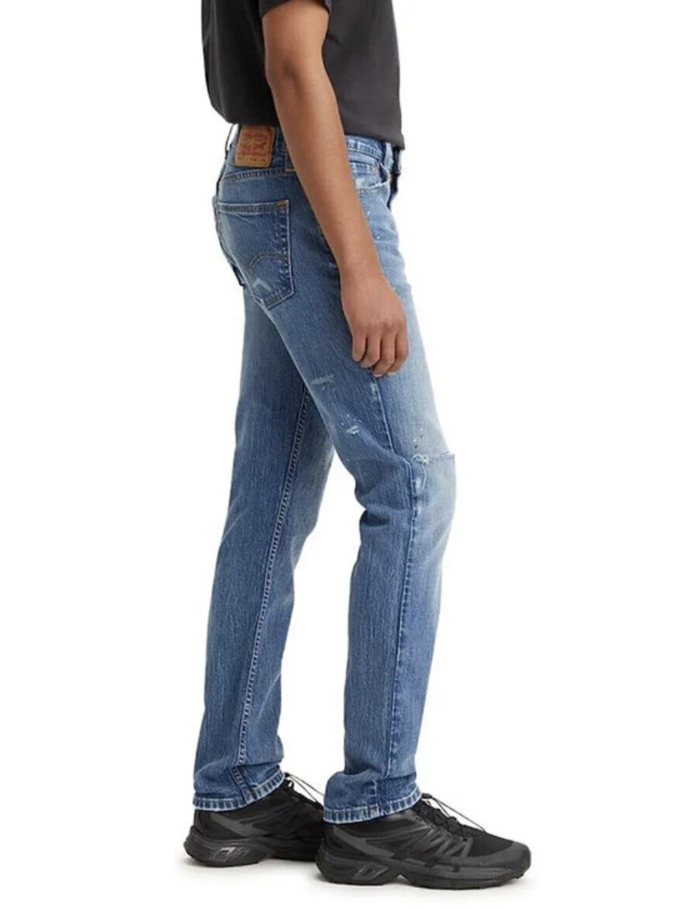 Levi 511 Jeans Mens Slim Fit Stretch Paint Splatter Distressed Size 38 X 30